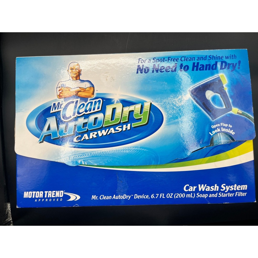 Mr Clean AutoDry Carwash System Motor Trend Approved Kit with Soap Filter NIB